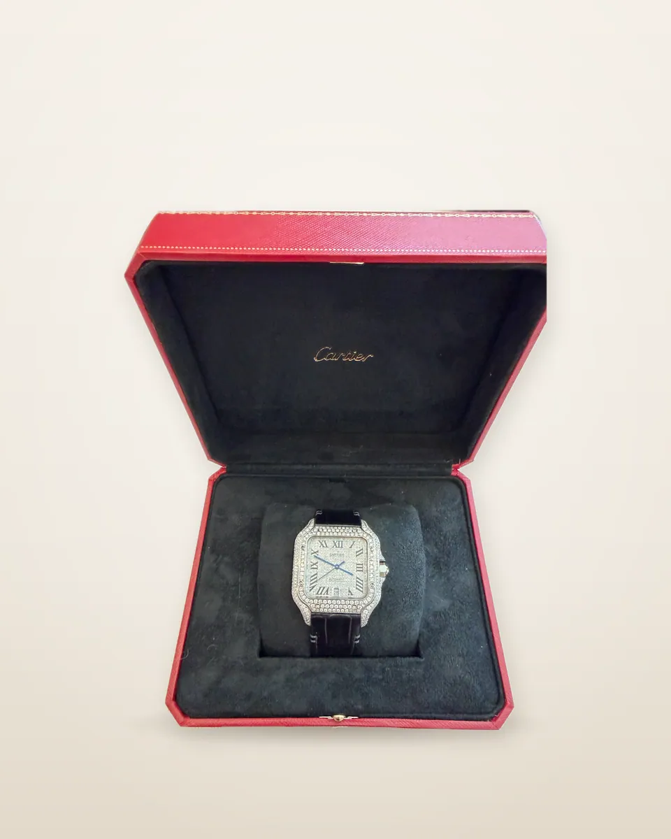 Cartier Santos de Cartier Large, 5.00 ct Diamond Set