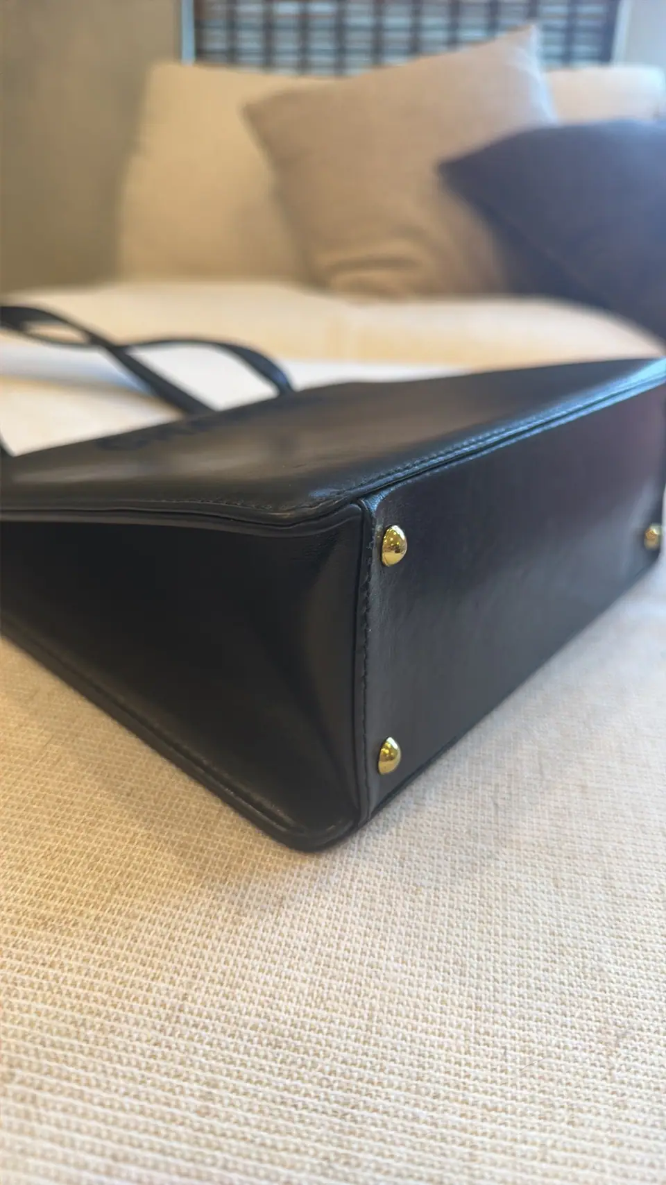 Chanel Vintage Black Leather Shoulder Tote, photo 5 of 12