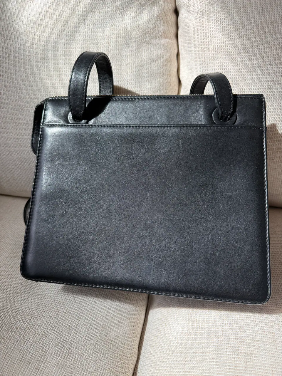 Chanel Vintage Black Leather Shoulder Tote, photo 12 of 12