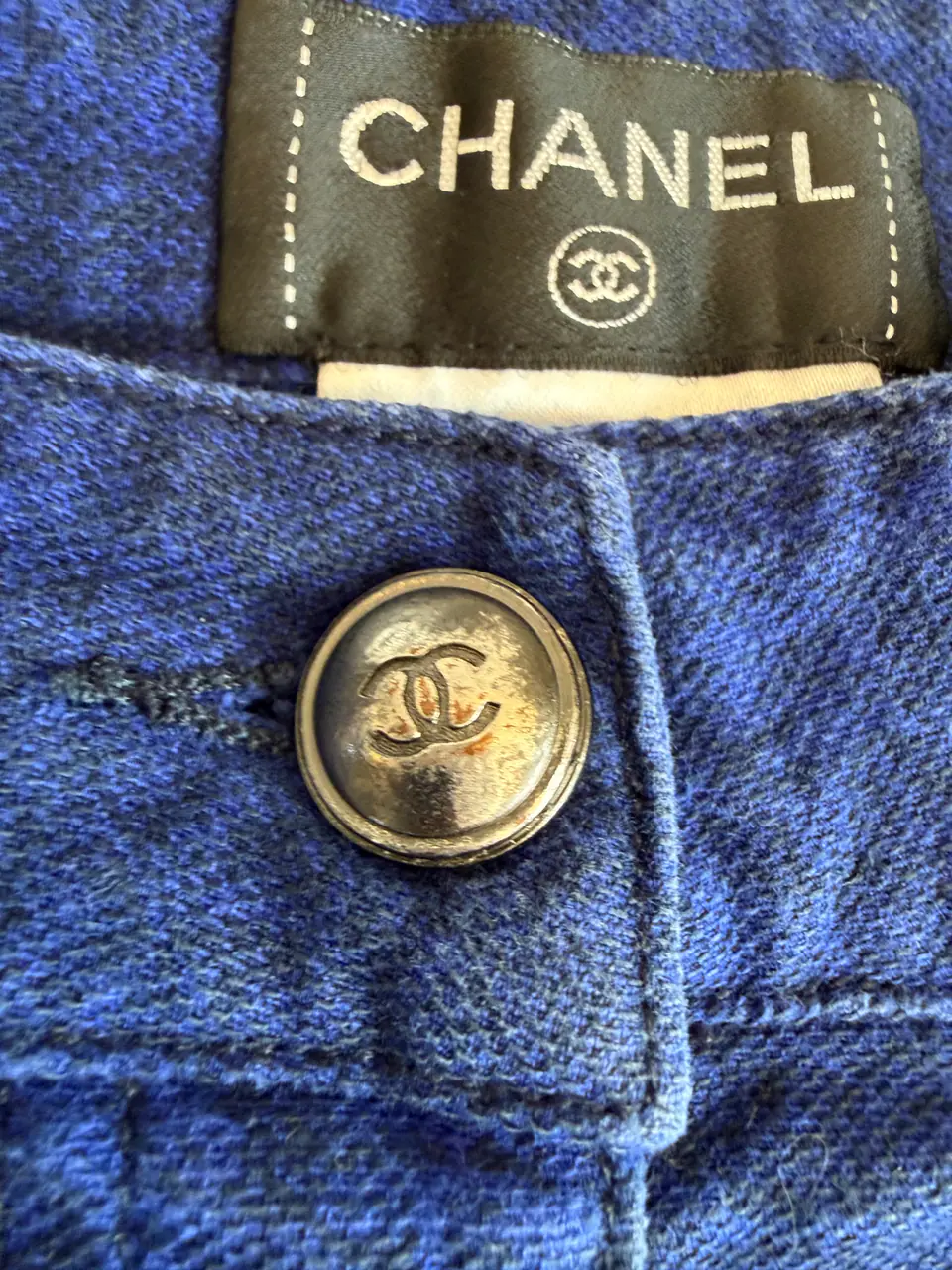 Chanel Cobalt and Black Mottled Jeans, Fall/Winter 2014, photo 4 of 10