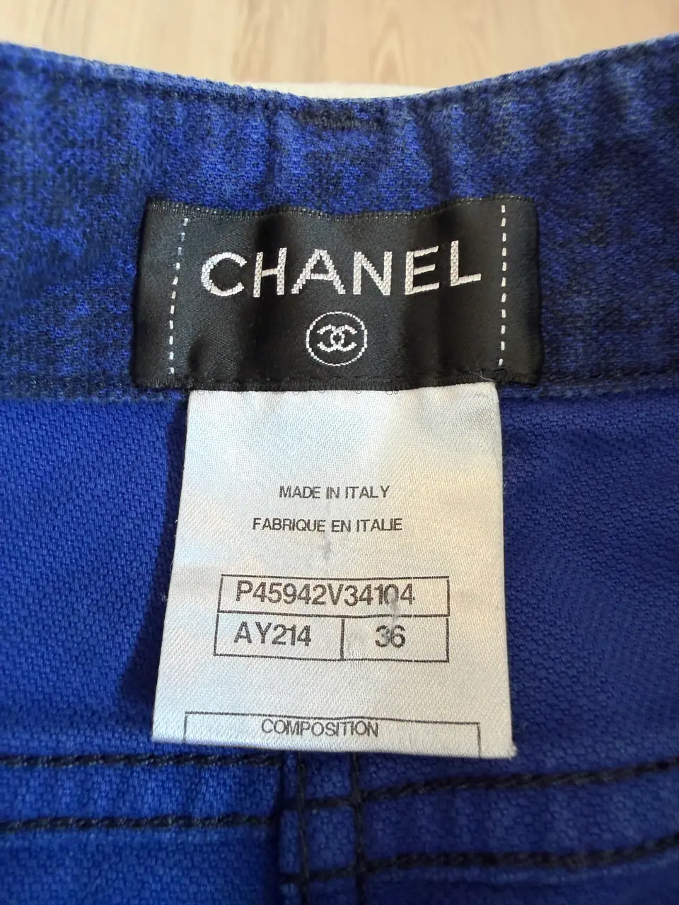 Chanel Cobalt and Black Mottled Jeans, Fall/Winter 2014, photo 6 of 10