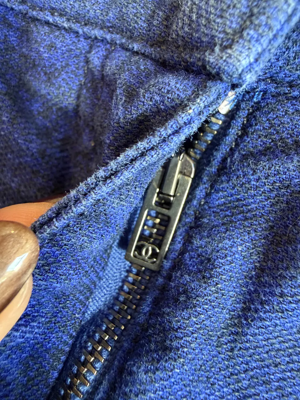Chanel Cobalt and Black Mottled Jeans, Fall/Winter 2014, photo 10 of 10