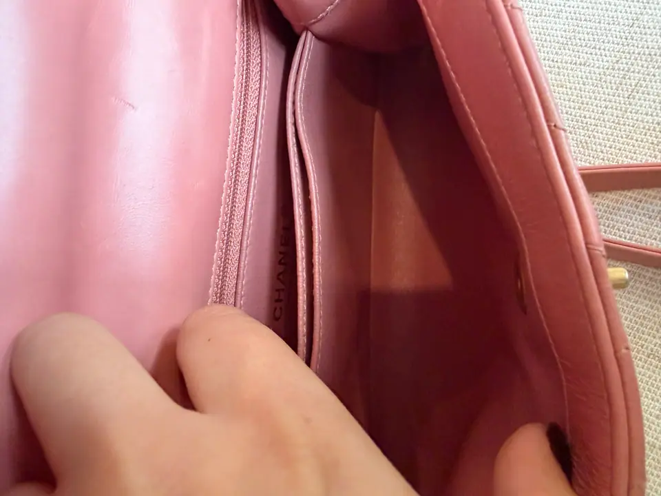 Chanel Small Coco Handle in Pink Chevron Calfskin with Fuchsia Lizard Handle, photo 11 of 17