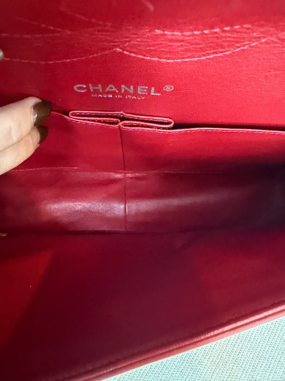 Chanel Jumbo Classic Double Flap in Burgundy-Red Quilted Patent Leather, photo 13 of 18