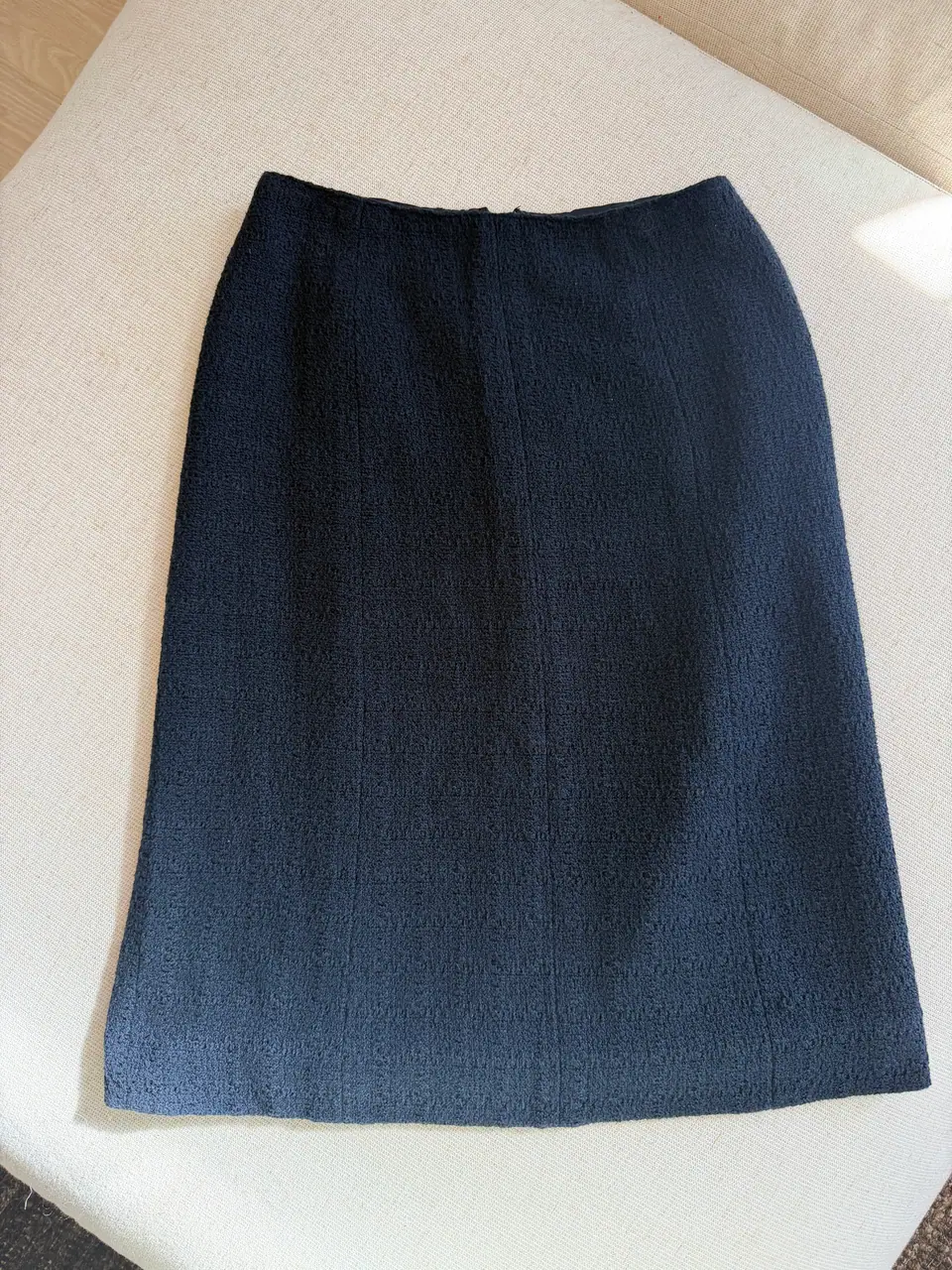 Chanel Navy Tweed Pencil Skirt, Silk Lined, photo 8 of 9