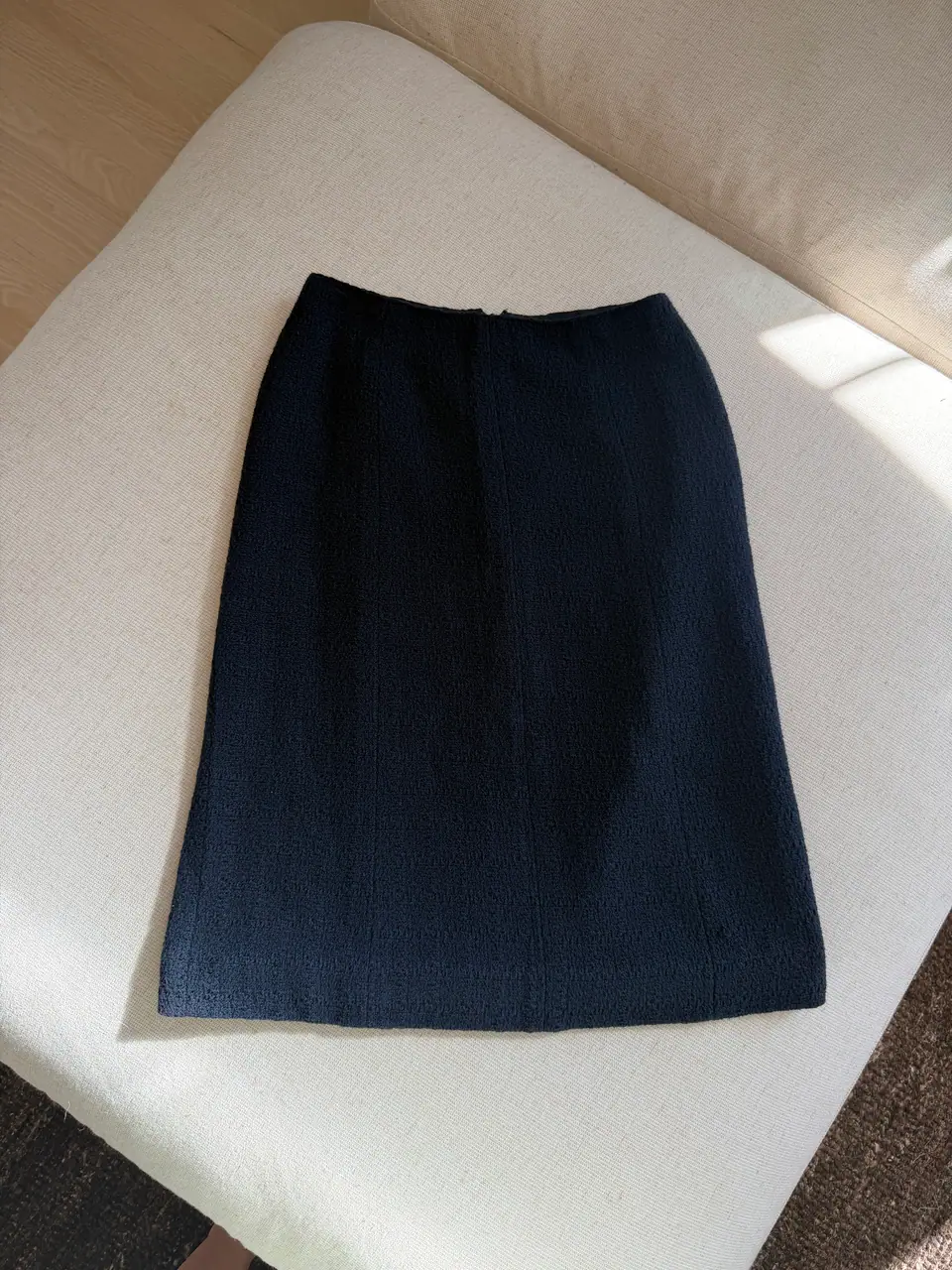 Chanel Navy Tweed Pencil Skirt, Silk Lined, photo 9 of 9