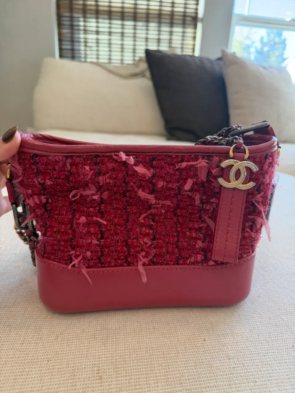 Chanel Small Gabrielle Hobo in Pink Tweed, photo 10 of 16