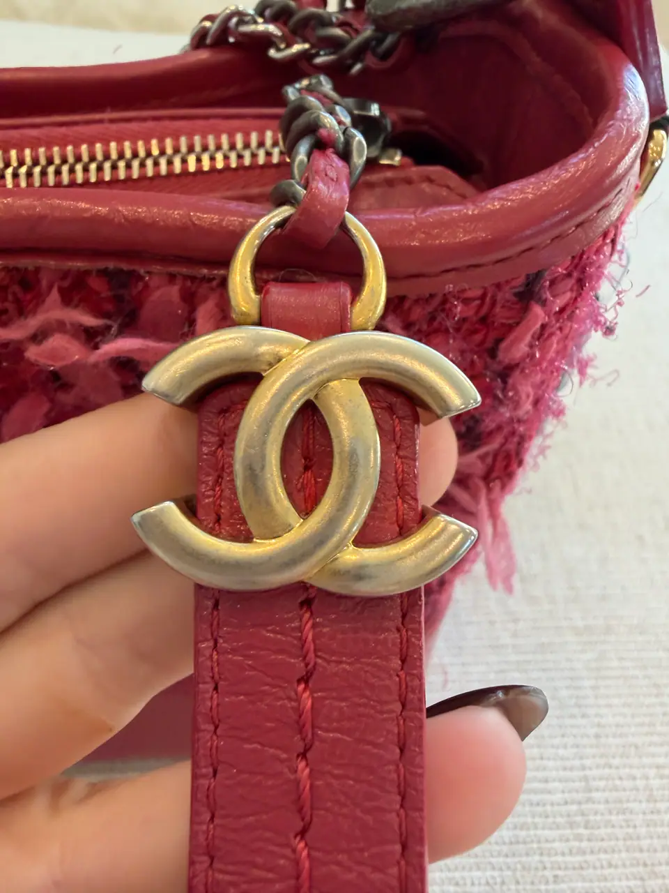 Chanel Small Gabrielle Hobo in Pink Tweed, photo 11 of 16