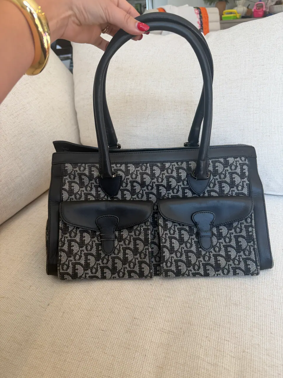 Dior Vintage Trotter Double Saddle Pocket Tote, photo 3 of 11