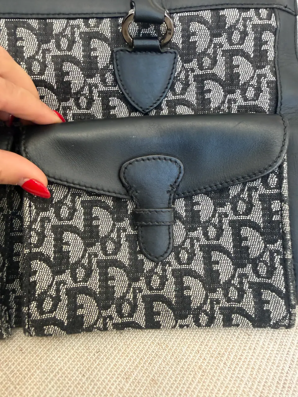 Dior Vintage Trotter Double Saddle Pocket Tote, photo 9 of 11