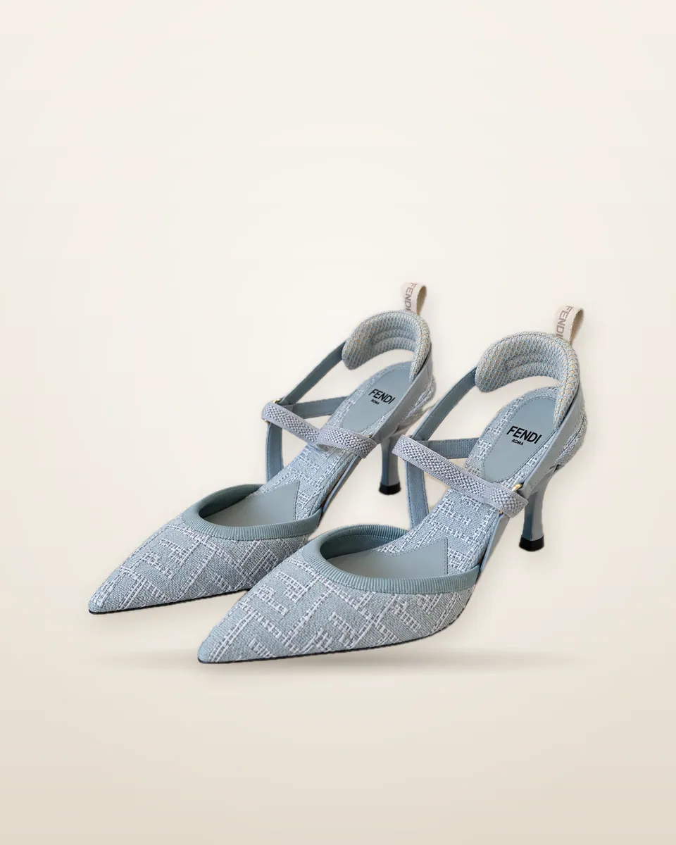 Fendi Colibrì Lite FF Slingback Pumps, New with Tags