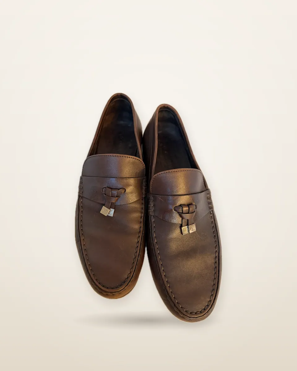 Louis Vuitton Men's Brown Leather Loafers