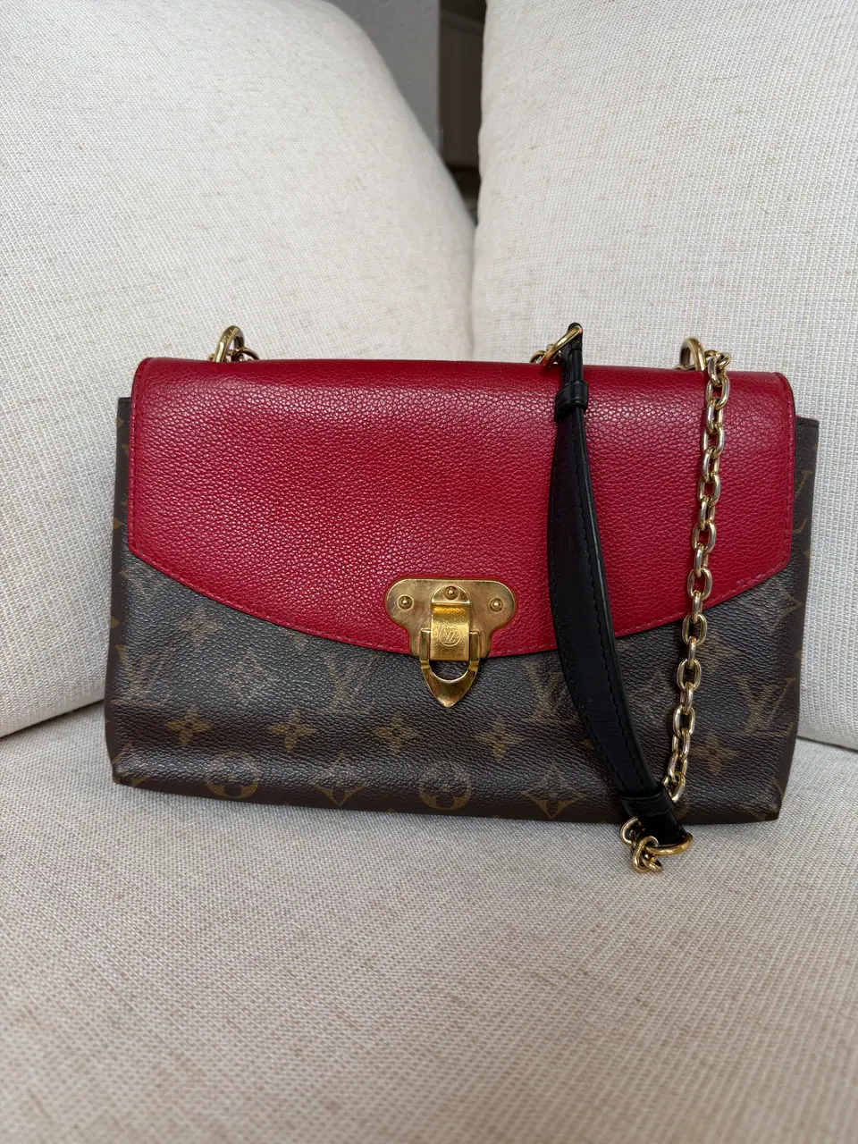 Louis Vuitton Saint Placide Chain Shoulder Bag, Monogram and Cherry Red, photo 2 of 15