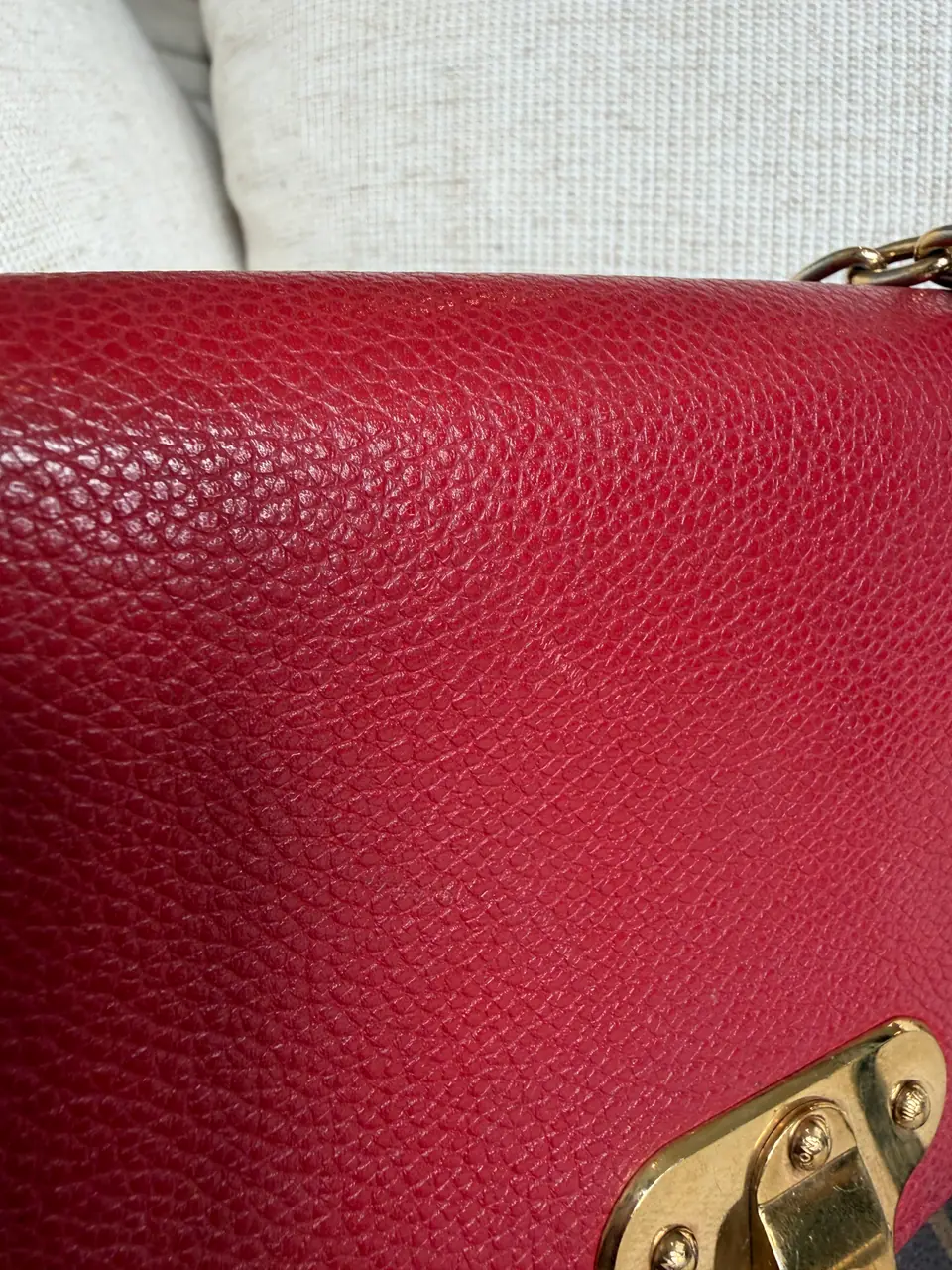 Louis Vuitton Saint Placide Chain Shoulder Bag, Monogram and Cherry Red, photo 3 of 15