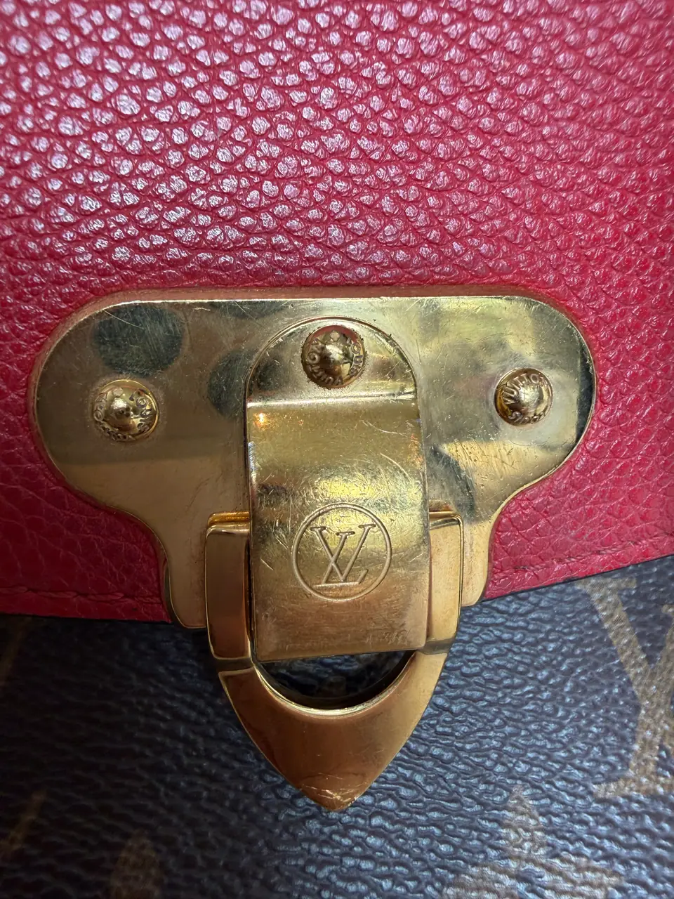 Louis Vuitton Saint Placide Chain Shoulder Bag, Monogram and Cherry Red, photo 4 of 15