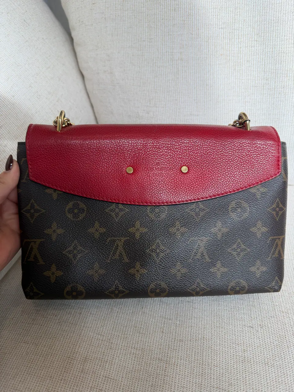 Louis Vuitton Saint Placide Chain Shoulder Bag, Monogram and Cherry Red, photo 7 of 15