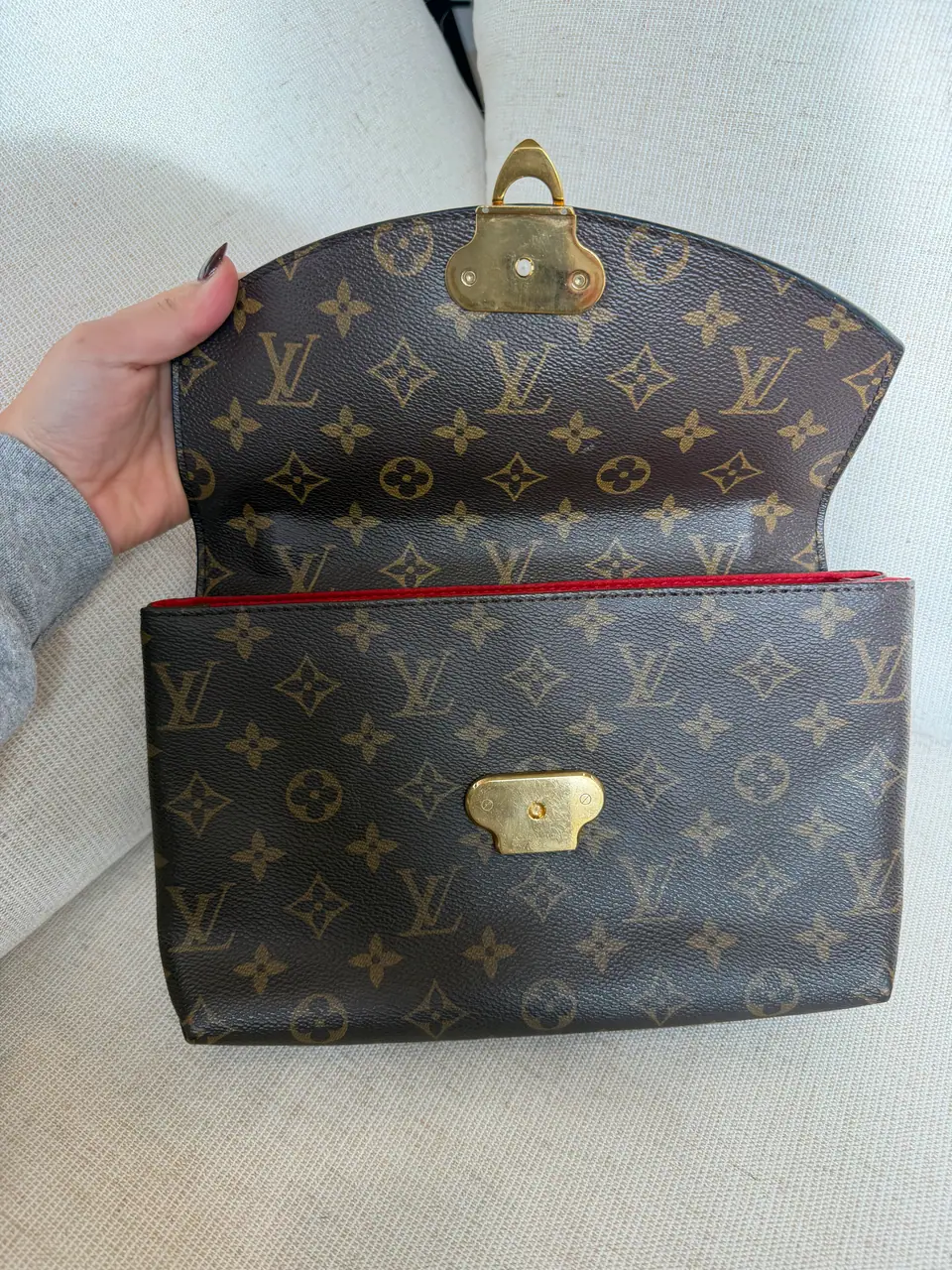 Louis Vuitton Saint Placide Chain Shoulder Bag, Monogram and Cherry Red, photo 8 of 15
