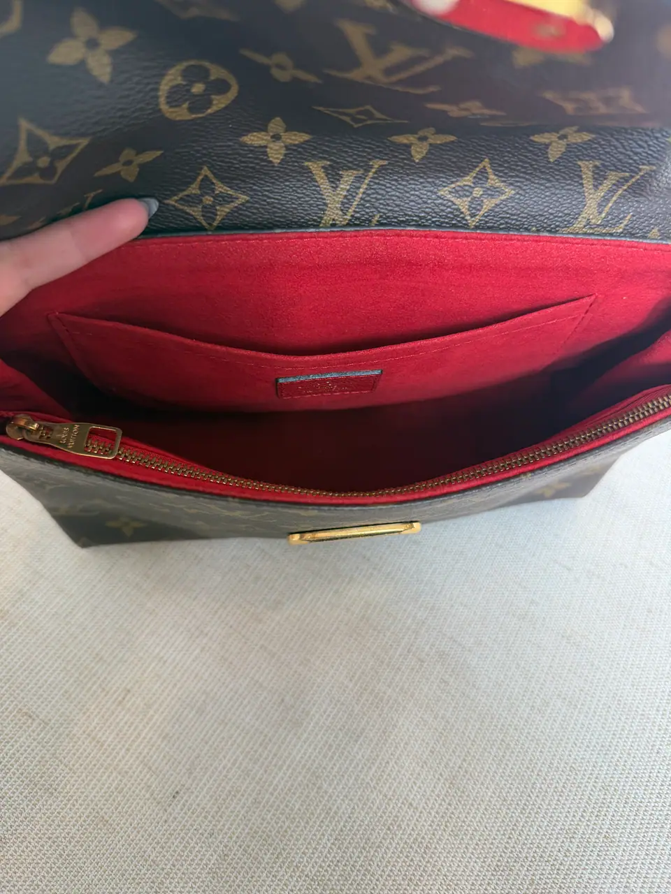 Louis Vuitton Saint Placide Chain Shoulder Bag, Monogram and Cherry Red, photo 10 of 15