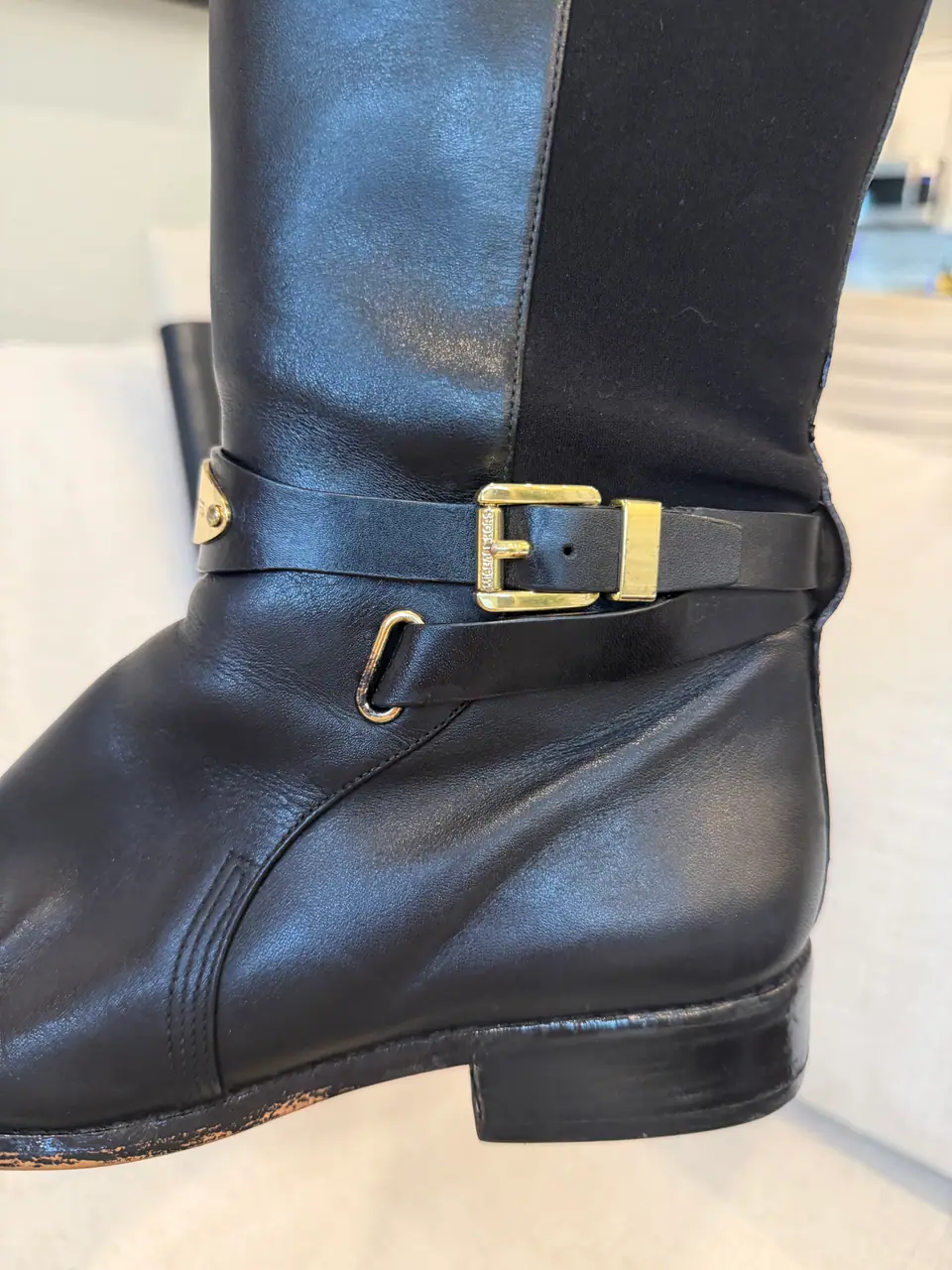 Michael Kors Black Leather Riding Boots, photo 3 of 6