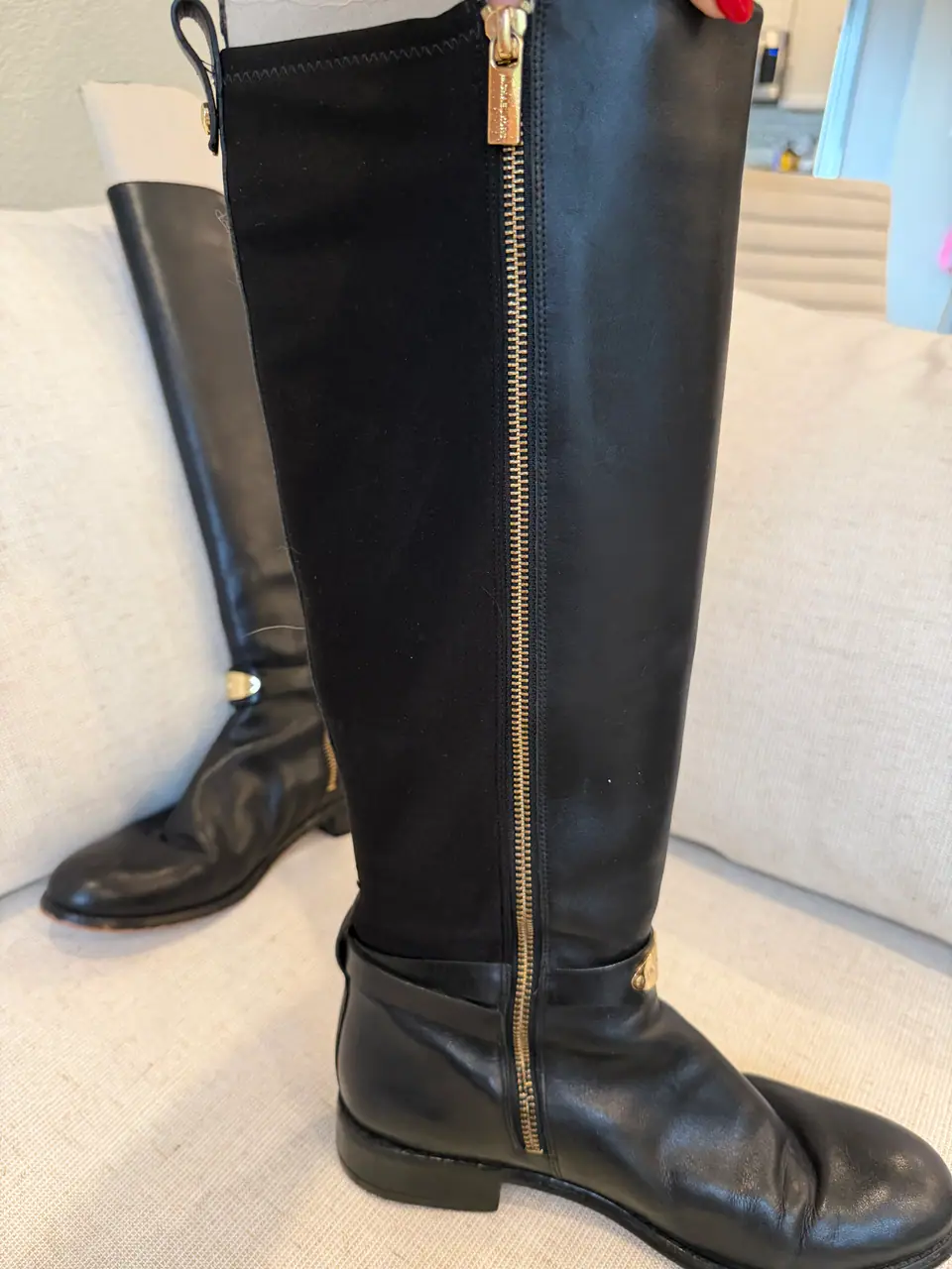 Michael Kors Black Leather Riding Boots, photo 4 of 6