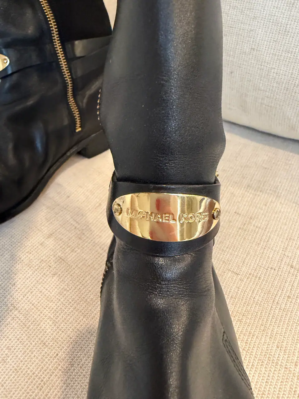 Michael Kors Black Leather Riding Boots, photo 5 of 6
