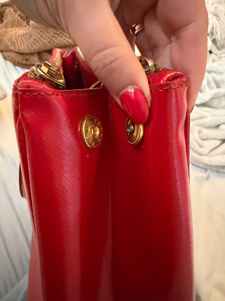 Prada Red Saffiano Lux Double Zip Galleria Tote, photo 5 of 5