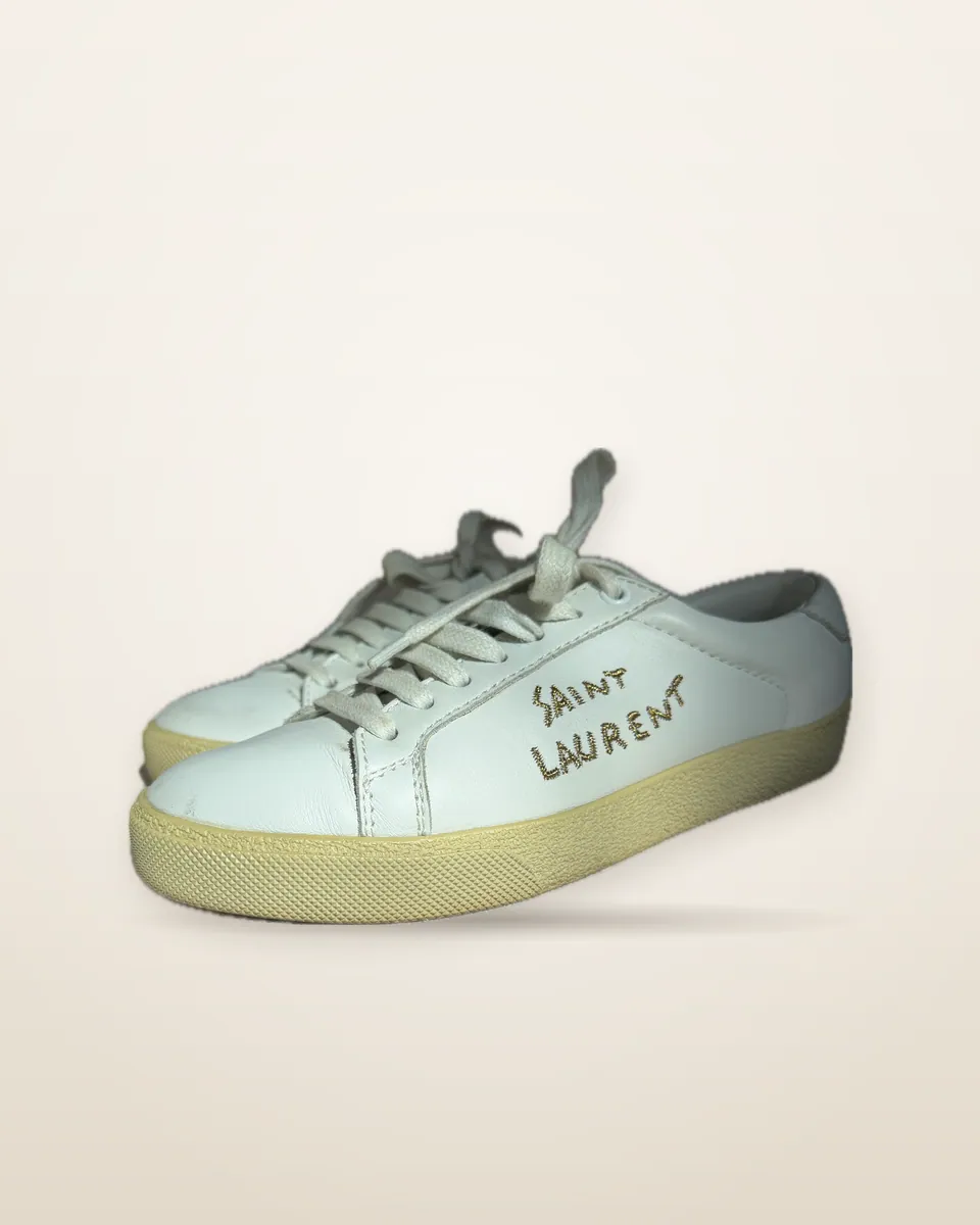 Saint Laurent Court Classic Leather Sneakers